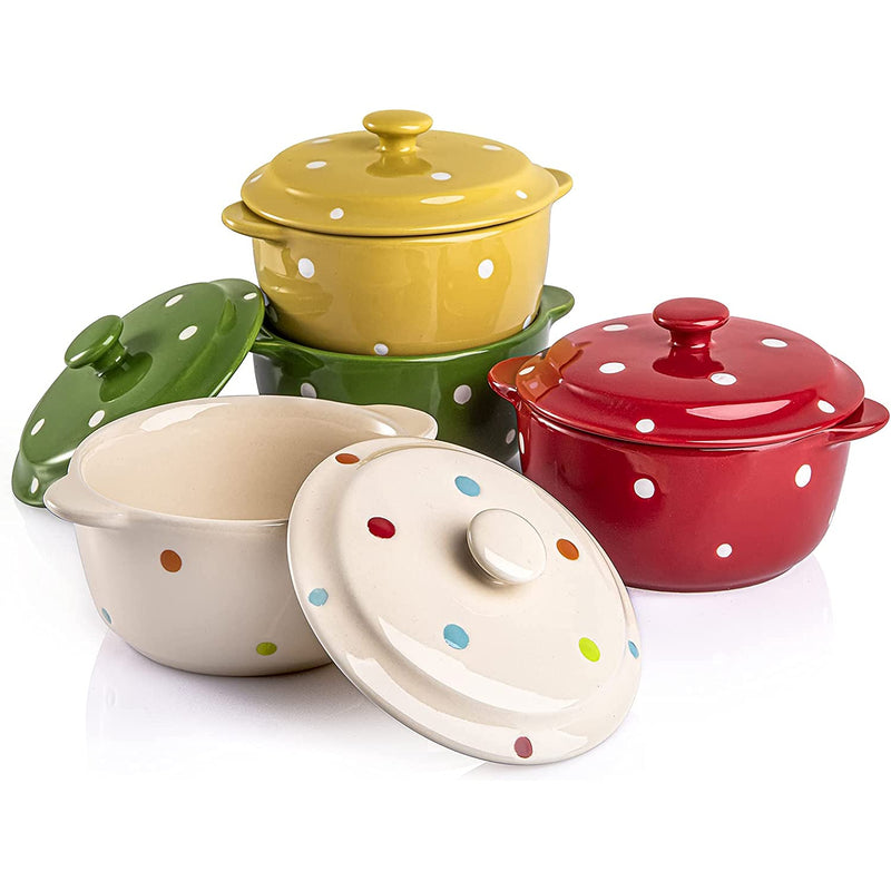 9 Oz Mini Casserole Bowl With Lid And Handle 4 Pack