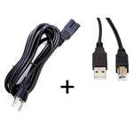[UL Listed] OMNIHIL 8 Feet Long AC Cord + 8 Feet Long 2.0 USB Cable Compatible with Lexmark E, T, and W Series Printers