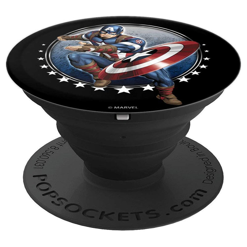 Marvel Captain America Shield Throw Stars Grip And Stand For Phones And Tablets