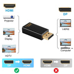 Dp To Hdmi Adapter 3 Pack Cablecreation 1080P Gold Plated Displayport To Hdmi Converter Male To Female 1 3V Black