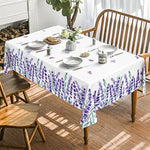 Easter Watercolor Lavender Blooming Floral Table Cover