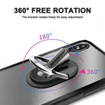 Phone Ring Holder Multipurpose Mobile Phone Bracket Holder Air Vent Car Phone Mount Cell Phone Stand 360 Degree Rotation Cell Phone Accessories For Car Home Red