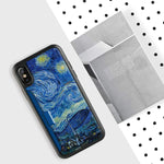 case for apple iphone xs and x, 5.8 inch, wallet case with credit card holder slot slim leather pocket protective case cover for apple iphone xs and x 5.8 inch (aries series)- van gogh star