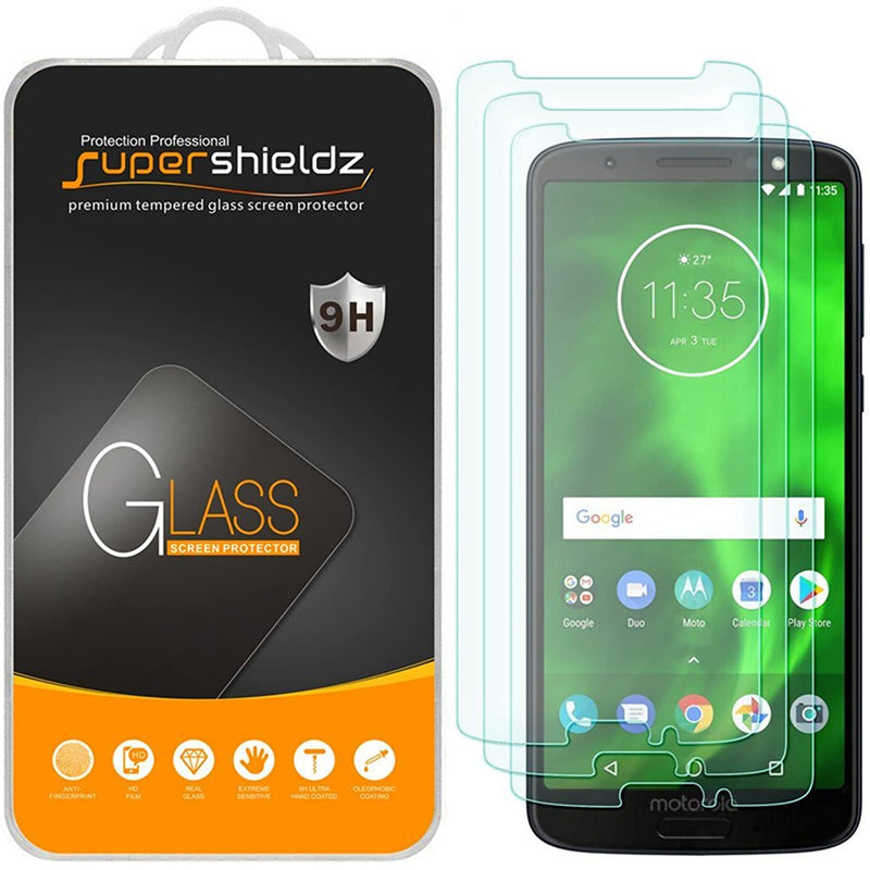 3 Pack Supershieldz Designed For Motorola Moto G6 Tempered Glass Screen Protector 0 33Mm Anti Scratch Bubble Free