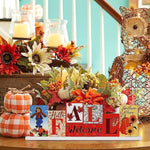 1 PC Double-sided Wooden Thanksgiving Decorations for Home