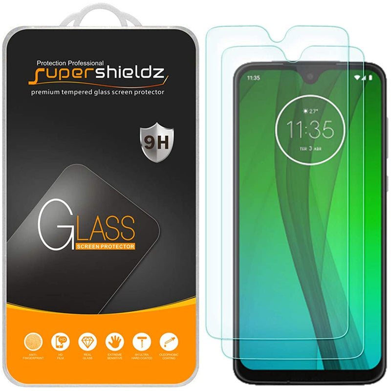 2 Pack Supershieldz Designed For Motorola Moto G7 Plus Tempered Glass Screen Protector Anti Scratch Bubble Free