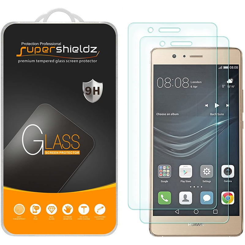 2 Pack Supershieldz Designed For Huawei P9 Lite Tempered Glass Screen Protector Anti Scratch Bubble Free