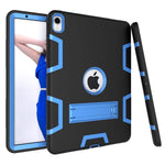Ipad Pro 11 Inch Case 3 In 1 Hybrid Soft Hard Heavy Duty Rugged Stand Cover Shockproof Anti Slip Anti Scratch Full Body Protective Cases For Apple Ipad Pro 11 Inch 2018 Black Blue