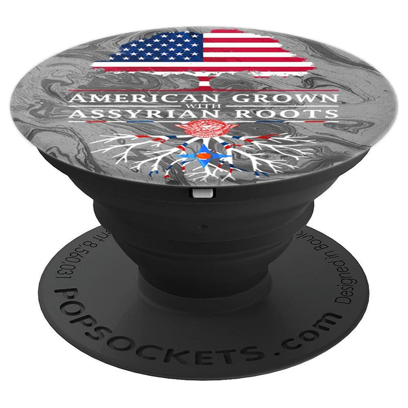 American Grown With Assyrian Roots Assyria Marble Design Grip And Stand For Phones And Tablets