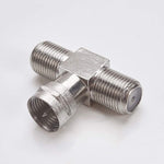 Othmro 15 Pcs Silver Tone 3 Ways F Male to 2 F Female Jack RF Coaxial Adapter Connector