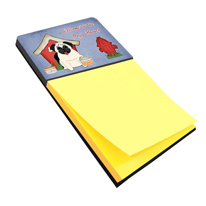 Carolines Treasures Bb2758Sn Dog House Collection Pug Cream Sticky Note Holder Large Multicolor