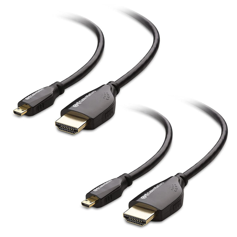 Cable Matters 2 Pack High Speed Hdmi To Micro Hdmi Cable Micro Hdmi To Hdmi 4K Resolution Ready 3 Feet