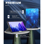 Dadanism Case For Samsung Tab A7 10 4 Inch Sm T500 T505 T507 90 Degree Rotating Swivel Stand Cover For 10 4 Inch Samsung Galaxy Tab A7 Tablet 2020 Blue Sky Star
