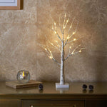 Birch Tree Battery Powered Warm White Led