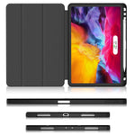 Ipad Pro 11 Case 2020 2018 With Pencil Holder Soft Tpu Back Cover Black Bundle With Book Black