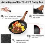 Eslite Life Pots And Pans Set Nonstick Induction Cookware Set With Granite Coating 8 Piece