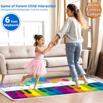 6 Ft Floor Piano Mat For Kids And Toddlers Giant Musical Dance Toys 24 Keys 10 Built In Songs Record Playback 8 Instrument Sounds Volume Control Birthday Gifts For Girls Boys Ages 3
