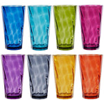 Plastic Stackable Water Tumblers In Jewel Tone Colors