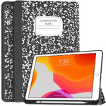 New Ipad 10 2 Case With Pencil Holder Ipad 8Th Generation 2020 7Th Generation 2019 Case Premium Shockproof Case With Soft Tpu Back Cover Auto Sleep Wake For Apple Ipad 10 2 Book Black