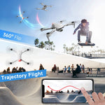 4Drc F10 Foldable Drone With 1080P Hd Camera For S Fpv Live Video Rc Quadcopter For Beginners Kids Toys 3D Flips Trajectory Flight App Control One Key Start Headless Mode 2 Batteries