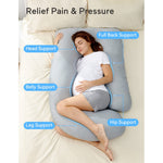 U Shaped 57 Inch Maternity Pillow For Pregnant Women