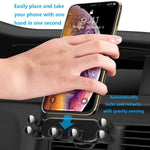 Air Vent Phone Hoder Premiuma Car Vent Phone Holder One Handed One Second Operation Gravity Phone Holder Compatible With All Iphone And Smart Phones Supports Phone Cases