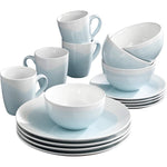 Round Dinnerware Plates, Bowls, and Mugs