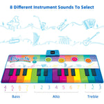 6 Ft Floor Piano Mat For Kids And Toddlers Giant Musical Dance Toys 24 Keys 10 Built In Songs Record Playback 8 Instrument Sounds Volume Control Birthday Gifts For Girls Boys Ages 3