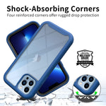 Dogodon Design 10Ft Drop Tested For Iphone 13 Pro Max Case With Built In Screen Protector Heavy Duty Full Body Protection Rugged Shockproof Clear Cover 2021 6 7 Blue