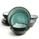 Double Bowl Dinnerware Set 16 Pieces
