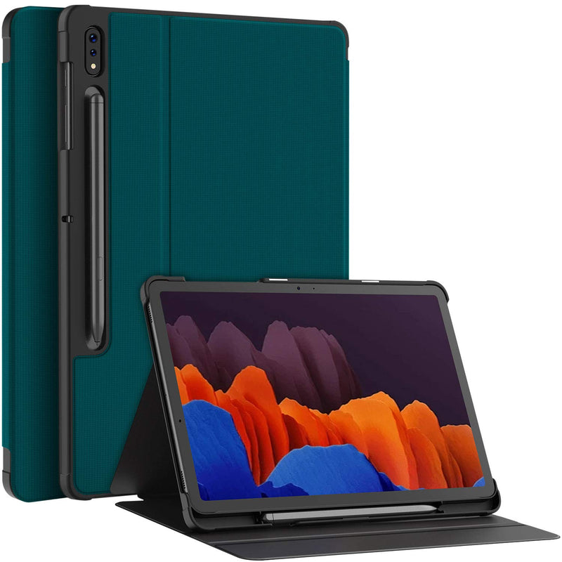 Samsung Tab S7 Plus 12 4 Case 2020 Sm T970 T975 T976 T978 With S Pen Holder Premium Shock Proof Stand Folio Case Hard Pc Back Cover For Samsung Galaxy Tab S7 Plus 12 4 Inch Tablet Teal