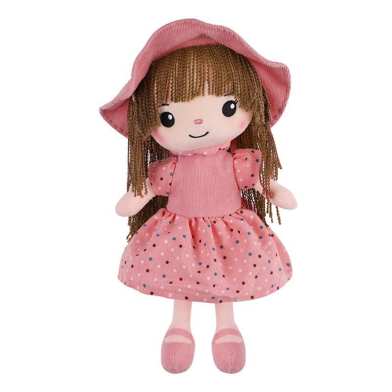 Girls Fluffy Rag Doll Stuffed Toy Soft Doll Gifts With Hat Skirt Princess Toy Phial Cute Little Girls Dolls Girl Decoration Companion Toys Ragdoll Toy For Christmas Birthday Gift 40Cm
