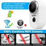 Security Camera Outdoor 1080P Hd Wireless Rechargeable Battery Powered Wifi Home Surveillance Camera With Waterproof Night Vision Motion Detection 2 Way Audio And Sd Storage