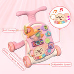 Walker For Baby Girl 3 In 1 Push Pink