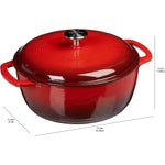 Cast Iron Covered Dutch Oven Enamled