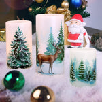 Real Wax Electric Led Pillar Candles For Xmas Decoration