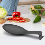 Black Spoon Rest For Kitchen Counter Stove Top Stainless Steel Spatula Ladle Spoon Utensil Holder Dishwasher Safe