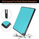 Galaxy Tab A 10 1 Case 2019 Premium Shock Proof Stand Folio Case Multi Viewing Angles Soft Tpu Back Cover For Samsung Galaxy Tab A 10 1 Inch Tablet Sm T510 T515 T517 Sky Blue