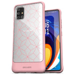 Encased Samsung A51 Case Pink Elegant Geometry Slim Fit Transparent Bumper Cover For Galaxy A51 Pink Clear