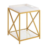 Convenience Concepts St Andrews End Table White Gold