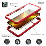Dogodon Design 10Ft Drop Tested For Iphone 13 Case With Built In Screen Protector Heavy Duty Full Body Protection Rugged Shockproof Clear Cover 2021 6 1 Red