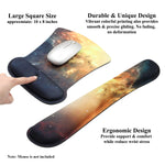 Meffort Inc Mouse Pad Wrist Support Gaming Keyboard Wrist Pad Combo Set A Durable Ergonomic Anti Slip Non Slip Square Base Rest Support Galaxy Clouds