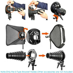 Neewer 2 Pieces S Type Bracket Holder With Bowens Mount For Speedlite Flash Snoot Softbox Beauty Dish Reflector Umbrella