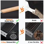 Bbq Cleaning Brush Grill Brush And Scraper Durable Effective Include Extra Stainless Steel Bristles Head For Replacement