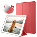 Ipad 10 2 Case 2020 Ipad 8Th Generation Case 2019 Ipad 7Th Generation Case Ultra Lightweight Slim Protective Soft Back Cover Smart Trifold Stand Auto Sleep Wake Red