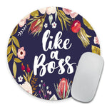 Like A Boss Mouse Pad Desk Accessories Mousepad Desk Decor Office Decor Floral Mouse Pad Dorm Decor Floral Mousepad Girl Boss