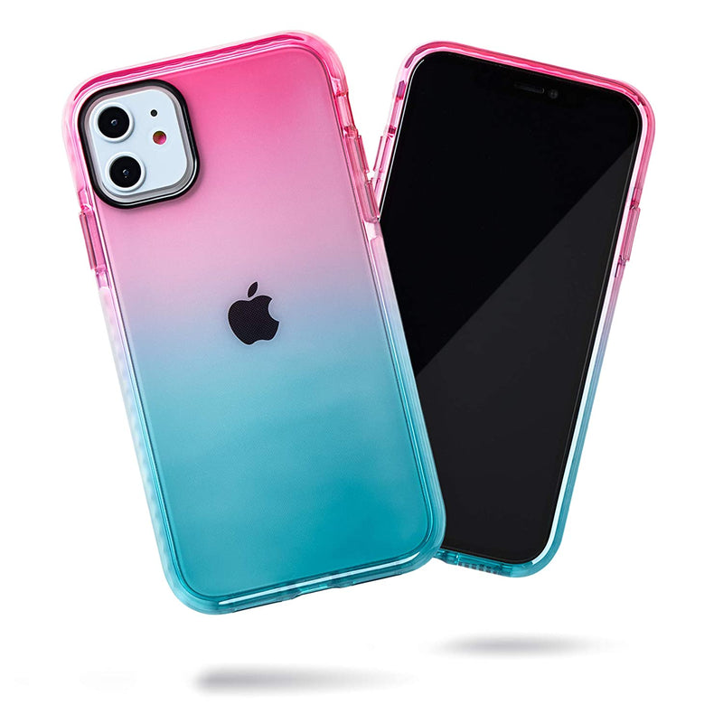 Barrier Case For Iphone 11 2019 6 1 Impact Absorbing Case With Full Body Protection And Raised Bezel Blue N Pink Gradient Sunset
