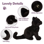 Realistic Black Cat Stuufed Toy