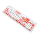 Pbt Key Caps With Patterns 61 87 104 108 Mx Switch Full Size Keycap Set For Mechanical Keyboard Orange White Cherry Blossom