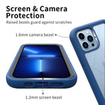 Dogodon Design 10Ft Drop Tested For Iphone 13 Pro Max Case With Built In Screen Protector Heavy Duty Full Body Protection Rugged Shockproof Clear Cover 2021 6 7 Blue